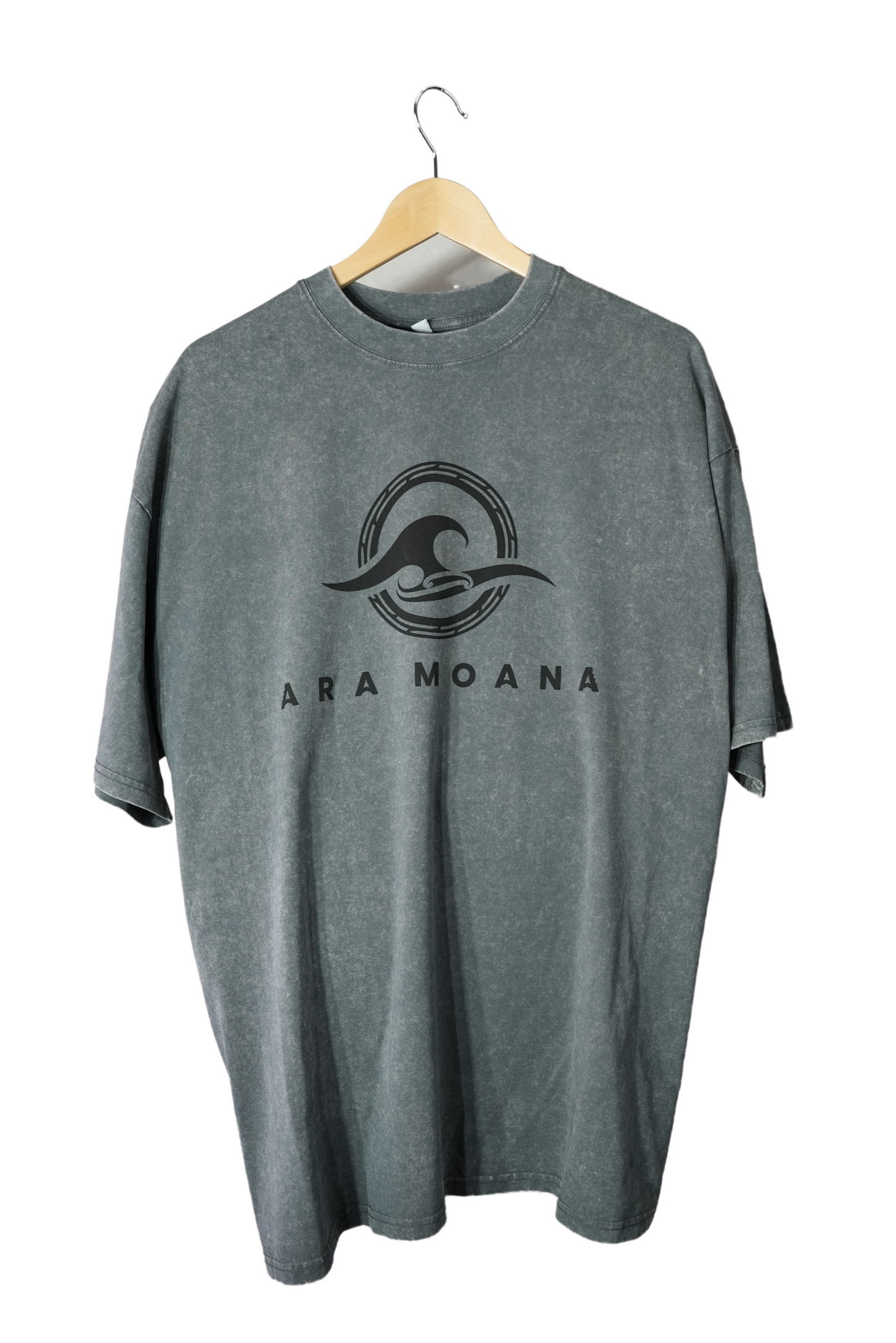 TĪHĀTE KIWIKIWI - GREY WASHED T-SHIRT